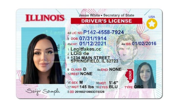 Illinois Fake Driver License
