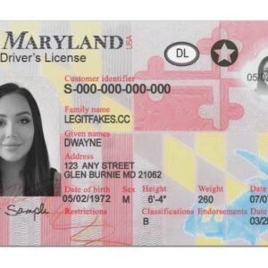 Maryland Fake Driver License
